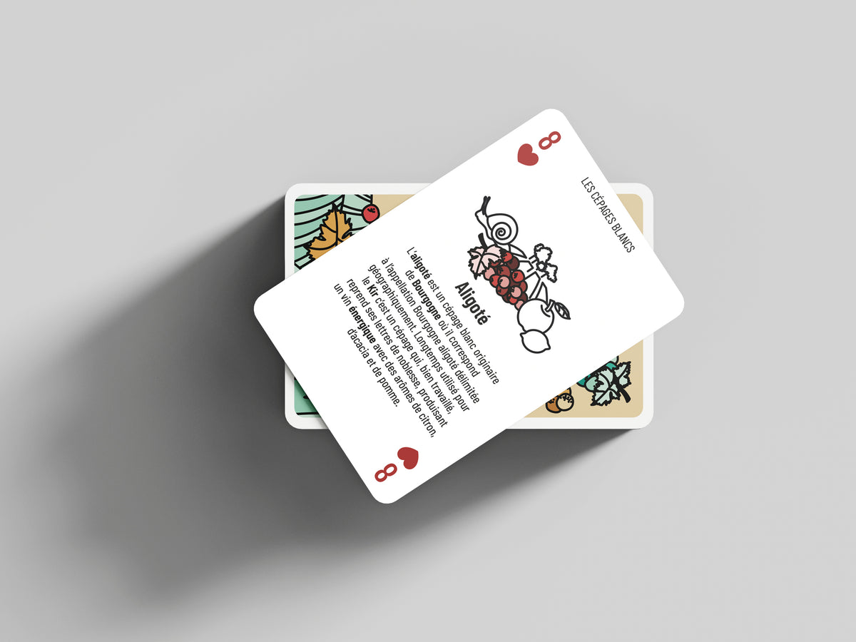 Pack Double jeu (1x Cartes Cépages 🍇 + 1x Cartes Vin🍷) – Cartes en main