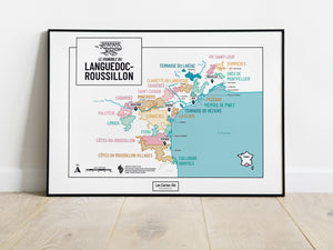 Poster "Le vignoble du Languedoc-Roussillon"